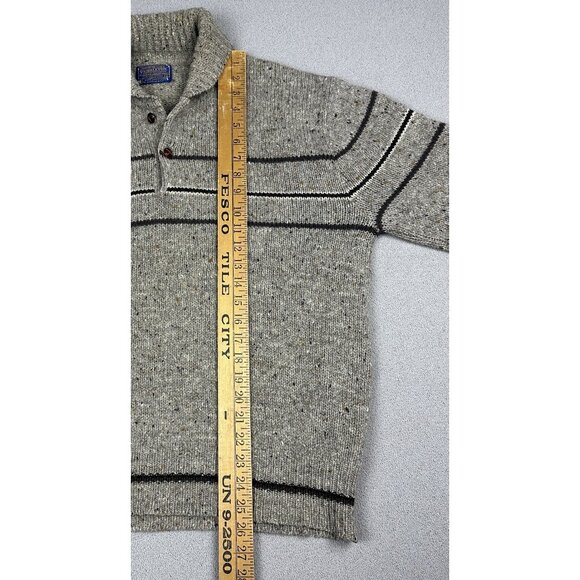 Pendleton Fisherman’s Henley Shawl Neutral Tones Size XL - Picture 5 of 8